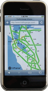 TrafficGauge on iPhone
