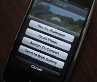 Send to Web Gallery from iPhone