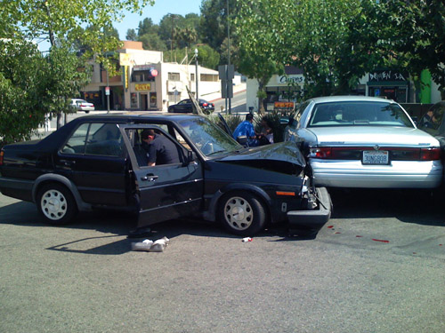 Parking lot pile up - retarded accident
