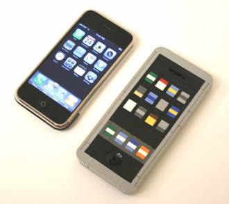 iPhone made out of LEGO bricks is already bricked