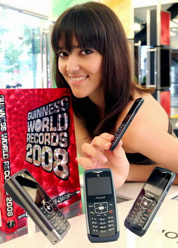 Three Samsung mobile phones featured in Guinness World Records book