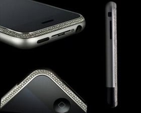 Apple iPhone covered in diamonds from Amosu