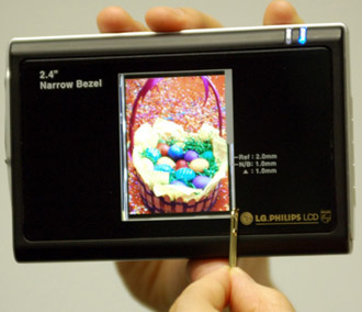 PG and Philips announce narrow bexel 2.4 inch lCD with 1mm bezel