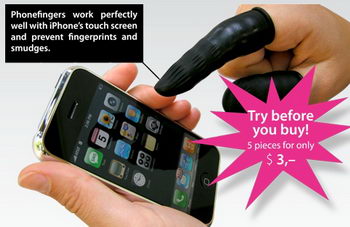 iPhone fingers