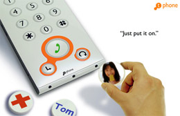 T-Phone concept for the elderly replaces dialing with RFID buttons