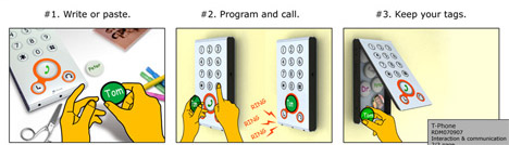 T-Phone concept for the elderly replaces dialing with RFID buttons
