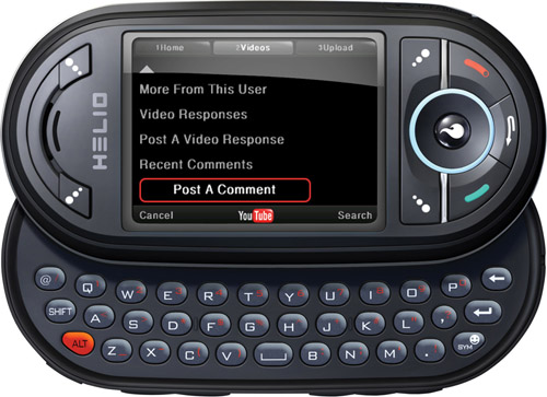 Helio Ocean gets YouTube application