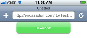 Mobile Safari plug in allows you to download directly to your iPhone or iPod Touch