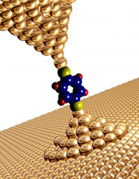 Heat energy conversion facilitated by thermoelectric molecules