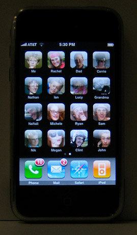 iPhone WebClips used for homescreen photo album
