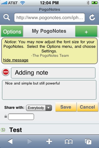 PogoNotes - sleek, stylish, and simple notes appication