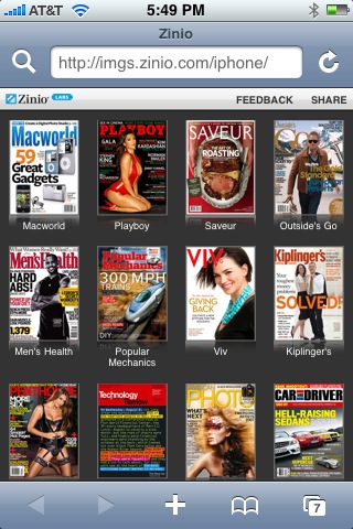 Zinio Mobile Newstand for the iPhone