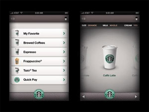 iPhone Starbucks ordering system
