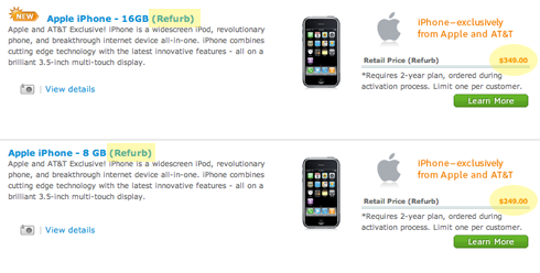 iPhone refurbished from AT&T