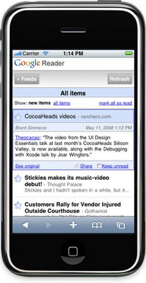 Google Reader for iPhone updated