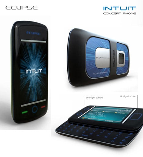 Eclipse Intuit solar powered Windows Mobile concept phone