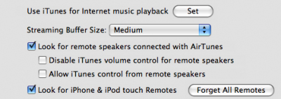 iPhone as remote control for iTunes