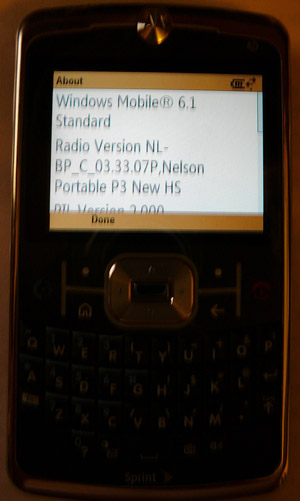 Windows Mobile 6.1 for Sprint Motorola Q9c