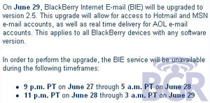 T-Mobile BIS 2.5 update BlackBerry
