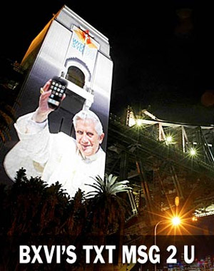 Pope Benedict XVI sends SMS text messages