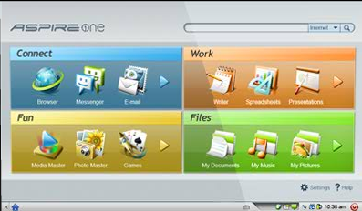 Acer Aspire One UMPC UI Acer Aspire One UMPC UI