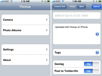 Flickup screens