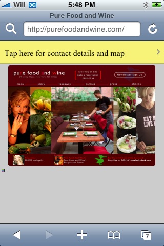 iPhone optimized website with Schmap