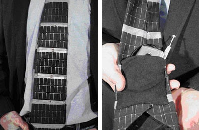 Solar powered necktie