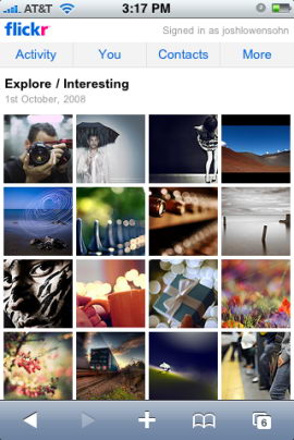 Flickr on iPhone