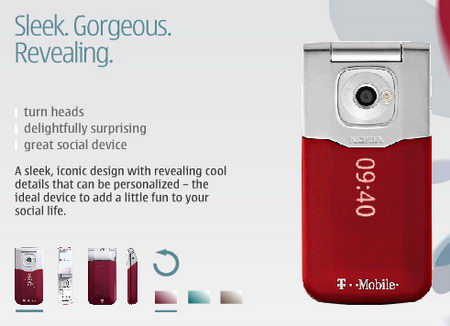 Nokia 7510 Supernova with T-Mobile branding