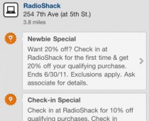 foursquare-radioshack-promotion foursquare-radioshack-promotion
