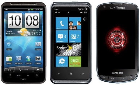 Hot Deal: AT&T's HTC Inspire 4G, Sprint's HTC Arrive and Verizon's Droid Charge all offered for less on Amazon