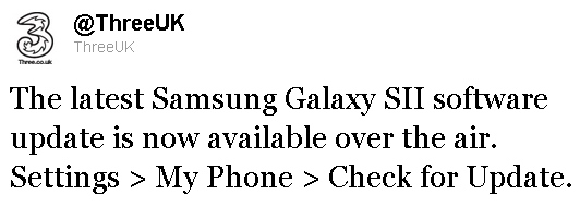 Three UK's Samsung Galaxy S II gets a small update Three UK's Samsung Galaxy S II gets a small update