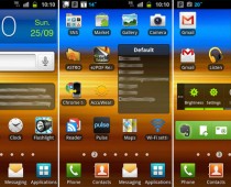 4 home screens of my Samsung Galaxy S II