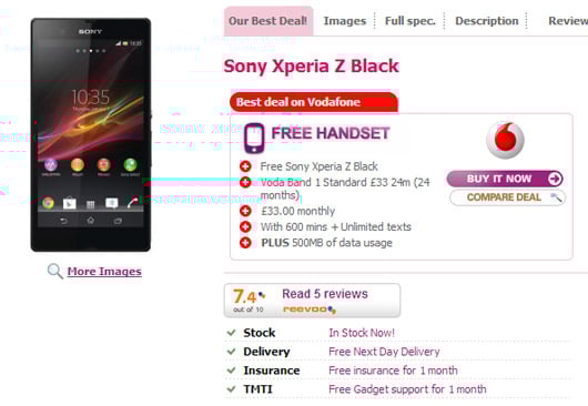 UK Hot Deal for Sony Xperia Z UK Hot Deal for Sony Xperia Z