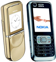 Nokia 6120 Classic and Nokia 8800 Sirocco Gold