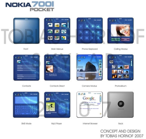 Nokia 7001 Concept - interface
