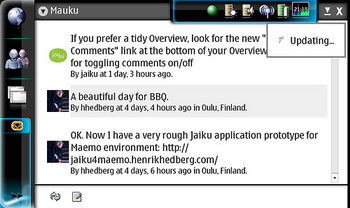 Mauku - Jaiku client for Nokia 770/N800 Internet Tablets