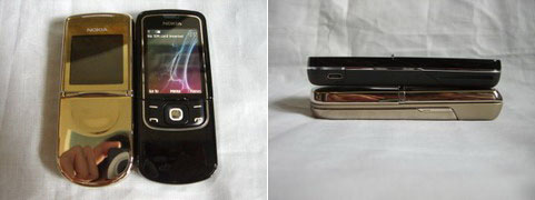 Nokia 8600 vs 8800 Sirocco Gold photos 1