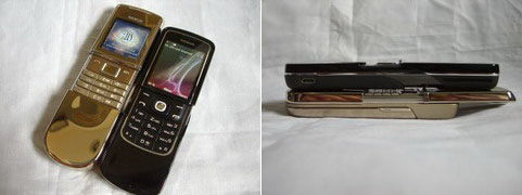 Nokia 8600 vs 8800 Sirocco Gold photos 2