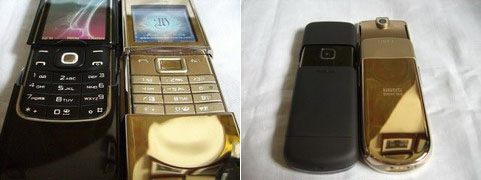 Nokia 8600 vs 8800 Sirocco Gold photos 3