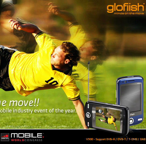 E-Ten Glofish V900 communicator with DVB-H, DVB-T, T-DMB and DAB