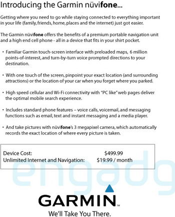 AT&T to sell Garmin Nuvifone for $500?