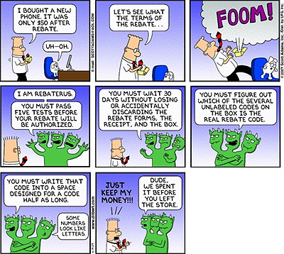 Dilbert hates rebates Dilbert hates rebates