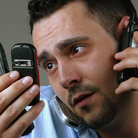 using mobile phone