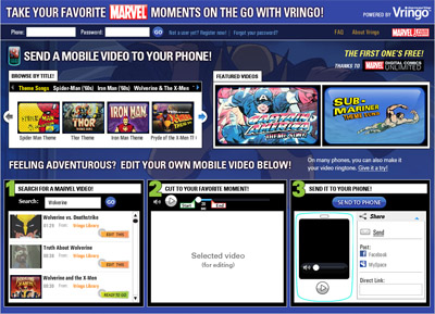 Vringo, Marvel team-up on super hero-themed video ringtones Vringo, Marvel team-up on super hero-themed video ringtones