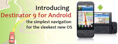 Destinator 9 GPS navigation app hits the Android Market Destinator 9 GPS navigation app hits the Android Market