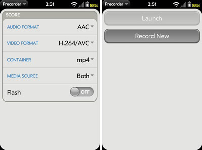 Video recording now possible on the Palm Pre using homebrew app - Precorder Video recording now possible on the Palm Pre using homebrew app - Precorder