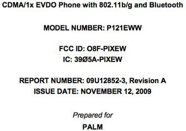 Palm Pixi clears FCC with Verizon bands?