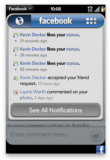 webOS-FBNotifications webOS FBNotifications Facebook App for webOS Updated with Notifications